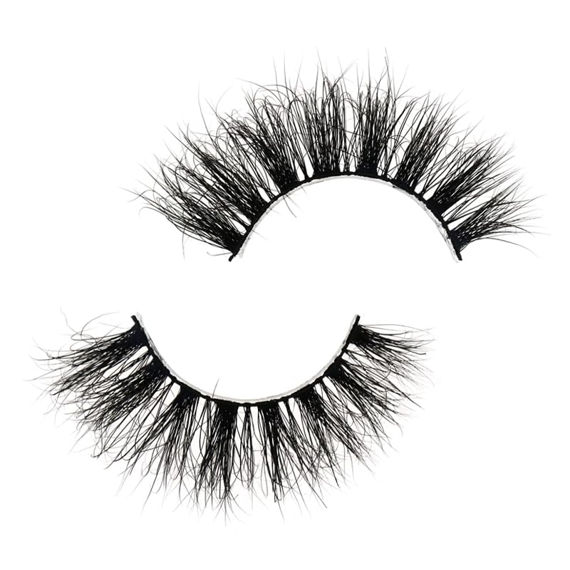 Generic SJ LASHES 3D Mink Lashes Cruelty Free Black Vegan Mink Fur Pair (3DVM12)