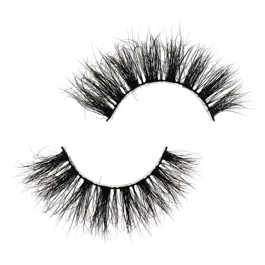 Generic SJ LASHES 3D Mink Lashes Cruelty Free Black Vegan Mink Fur Pair (3DVM12)