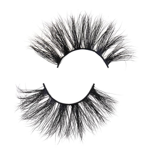 SJ LASHES - False Eyelashes 25mm Dramatic 3D Mink Fur Lashes in Black - Cat Eye False Eyelashes Natural Look & Reusable Lashes - 1 Pair Fake Lashes Easy to Wear