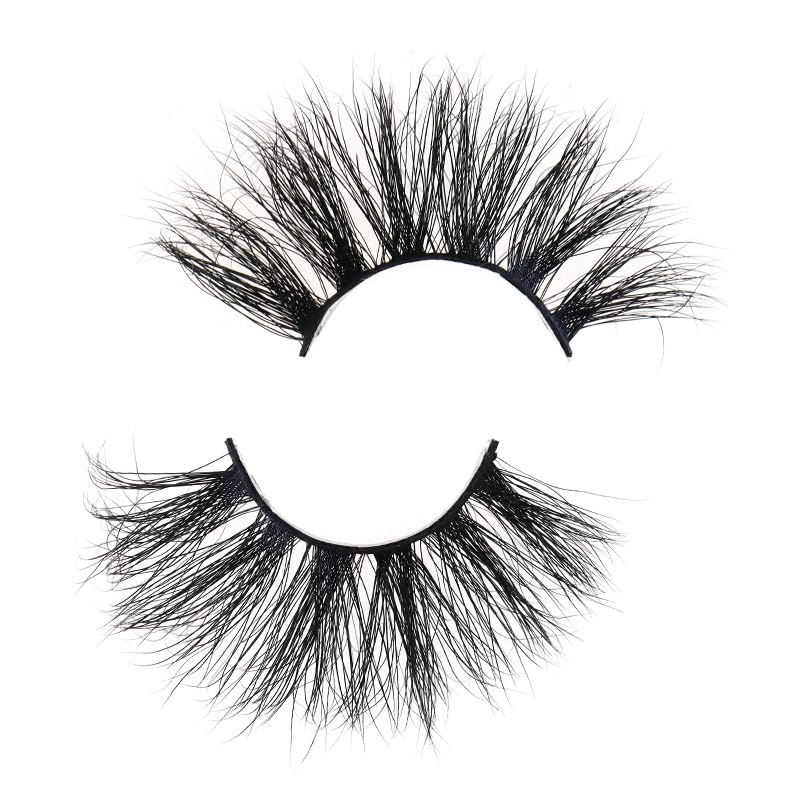 Generic SJ LASHES 25mm Dramatic 3D Mink Lashes in Black (3DLM13)