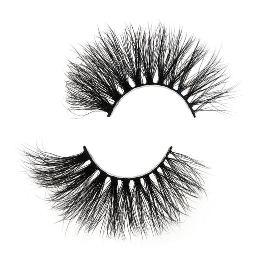 Generic SJ LASHES 25mm Dramatic 3D Mink Lashes in Black (3DLM27)